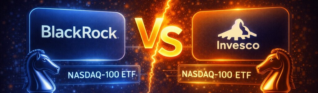 BlackRock filed for an iShares Nasdaq-100 ETF called IQQ, setting up a direct challenge to Invesco’s long-established QQQ franchise.