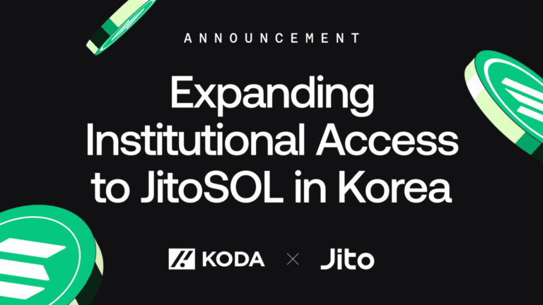 Jito and KODA Sign MOU Targeting Wider Institutional Adoption of JitoSOL Across Korea