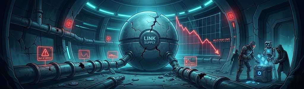 The liquidity crisis at LINK worsens after supply on exchanges falls to historic lows