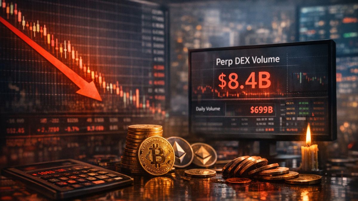 Perp DEX Volumes Slide for Fifth Straight Month, Hitting $8.4B Daily Low