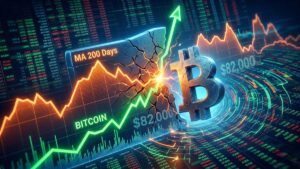 Bitcoin's price is hovering around $82,000 as analysts identify key resistance levels at the 200-day moving averages