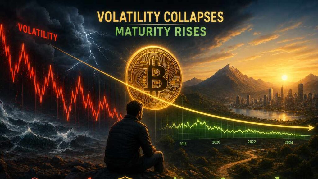 Bitcoins-Volatility-Collapses-Trace-Mayer-Explains-Why-It-Signals-Maturity