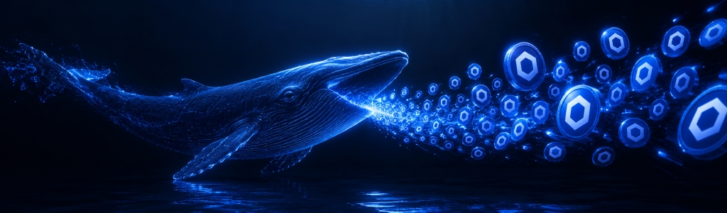 Whale wallets holding 100,000 to 10 million LINK added 32.93 million tokens in 30 days, lifting their balances by 7.7%.