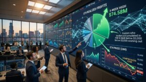 The Ethereum network recorded a profit-taking of $74.58 million last Thursday