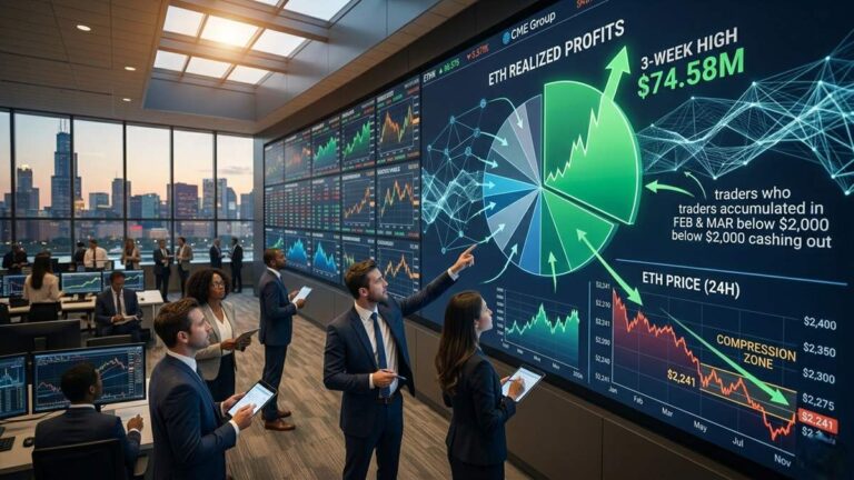 The Ethereum network recorded a profit-taking of $74.58 million last Thursday