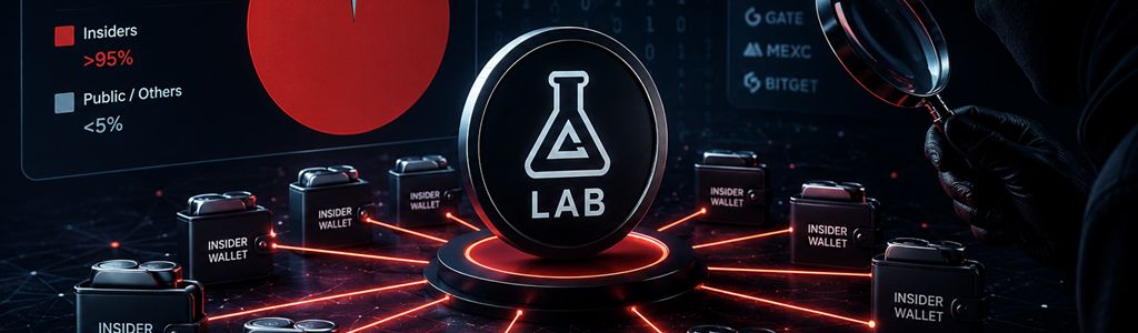 Blockchain investigator ZachXBT alleges insiders tied to LAB control more than 95% of the token supply while coordinating with a market maker linked to several past crypto trading operations.