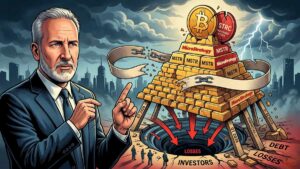 Peter Schiff describes MicroStrategy's structure as a Ponzi scheme
