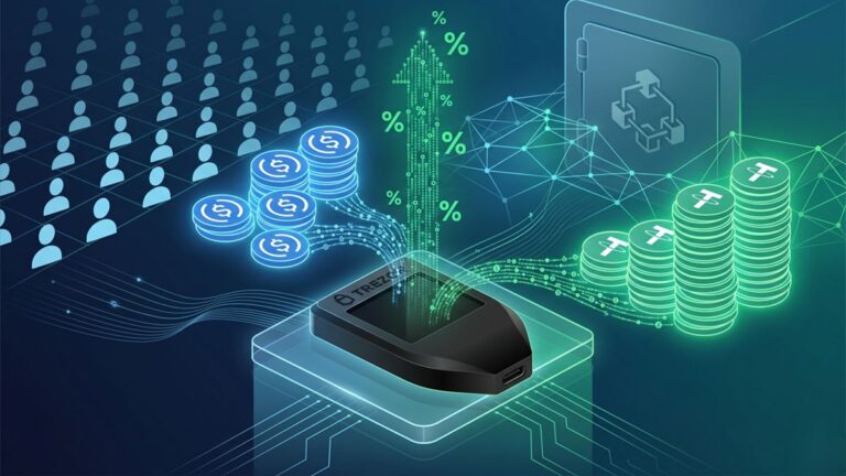 Trezor aƱade rendimiento nativo de USDC y USDT-monederos frĆos-