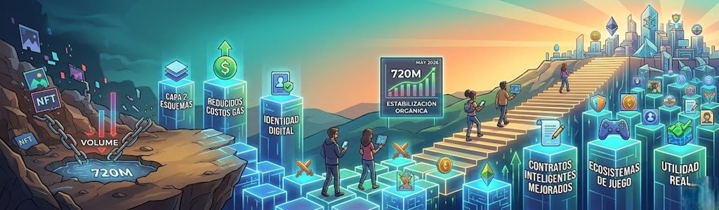 The monthly volume of NFTs on Ethereum is projected to reach $720 million in May 2026.