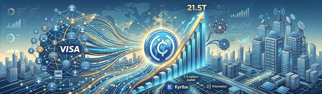 Volumen on-chain de USDC-Circle-