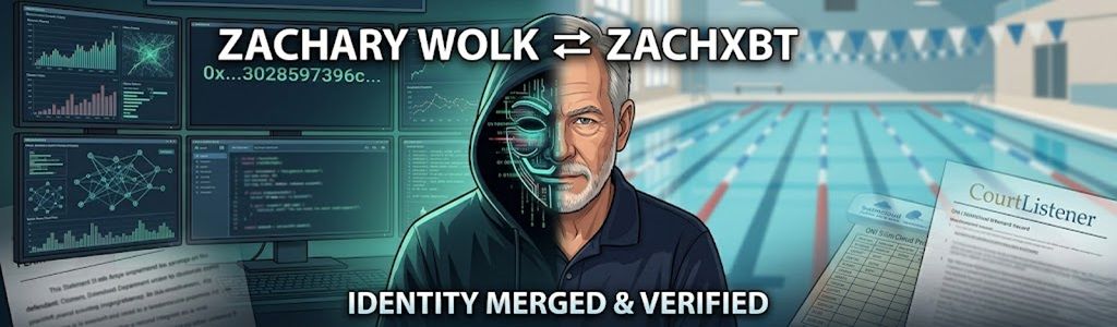 An anonymous user identified the researcher ZachXBT as Zachary Wolk and accused him of receiving funding from large firms.