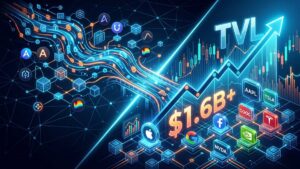 The total value locked in tokenized stock trading exceeded $1.6 billion after registering growth of nearly 60%.