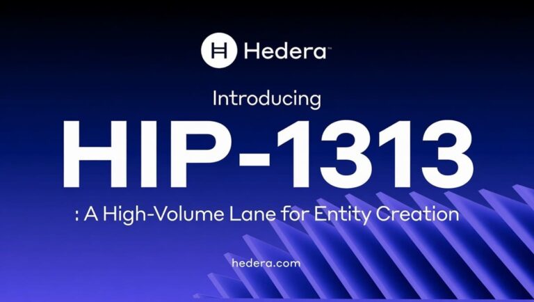 Hedera Deploys Strategic HIPā1313 Upgrade to Support HighāRate Entity Workloads