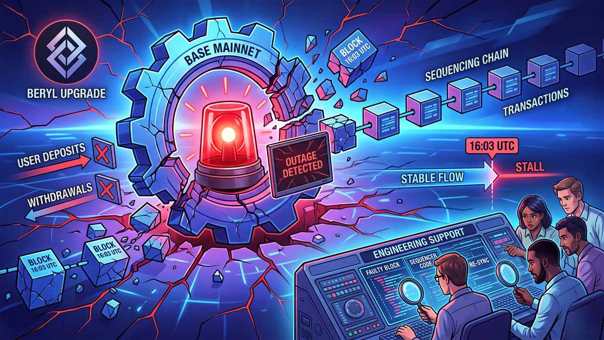 The Base mainnet suffers a critical block production outage on the very day of its Beryl upgrade