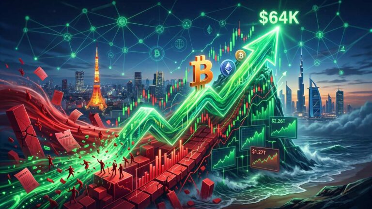 Bitcoin surpasses $64,000 following $282 million in liquidations within the derivatives market