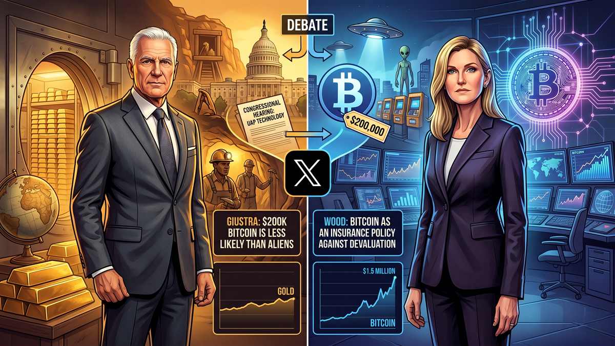 Proponents of precious metals and enthusiasts of digital assets engaged in a heated debate on X.