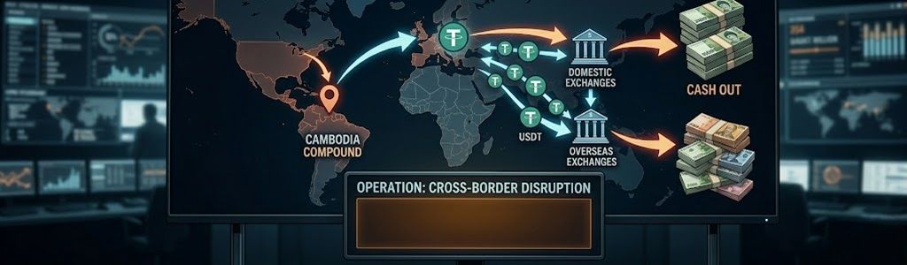 South Korean police dismantled a cryptocurrency laundering network linked to fraud in Cambodia