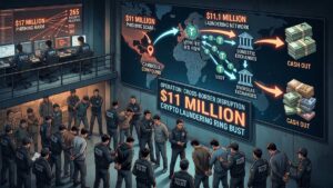 South Korean police dismantled a cryptocurrency laundering network linked to fraud in Cambodia
