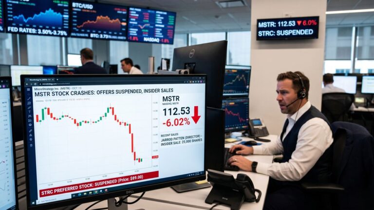 Strategy (MSTR) shares fall to near $112