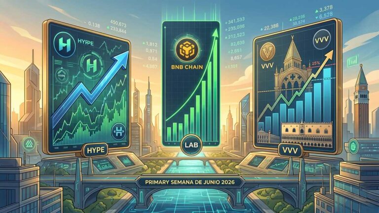 The cryptocurrency market begins June 2026 with Hyperliquid at $72.25 and LAB registering a 62% rally, while VVV shows signs of exhaustion.