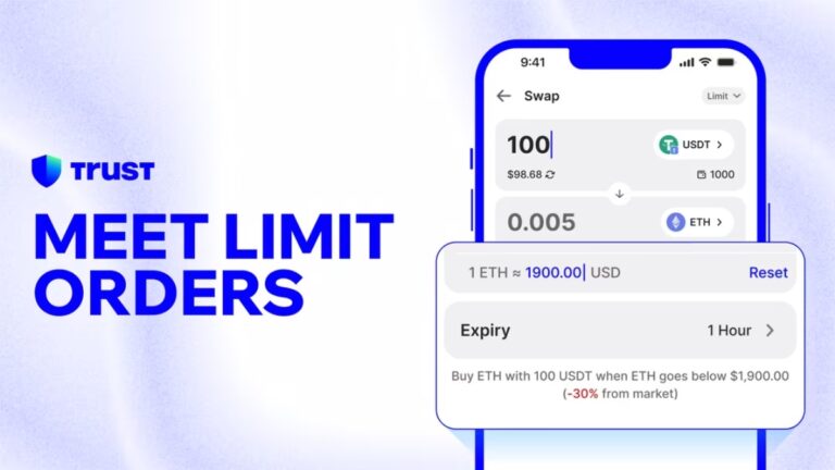Trust Wallet Rolls Out Limit Orders for Swaps, Letting Users Set Target Prices and Walk Away
