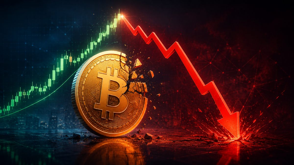 Bitcoin falls nearly $3K from a multi-day high as South Korean stocks crash, the Clarity Act stalls and crypto loses $80B.