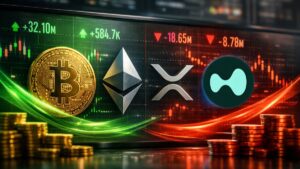 Bitcoin ETF Inflows Return, Ether Funds Slip, XRP Gains $584K, HYPE Drops $8.78M