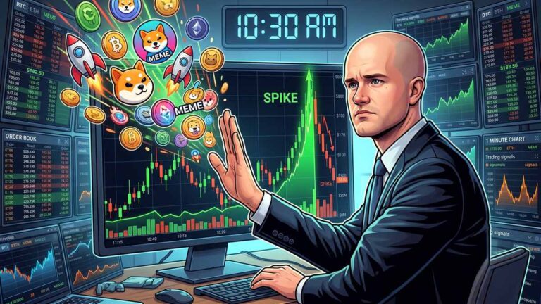 Coinbase CEO Brian Armstrong warns against speculative investing following the volatility of the memecoin BRIAN