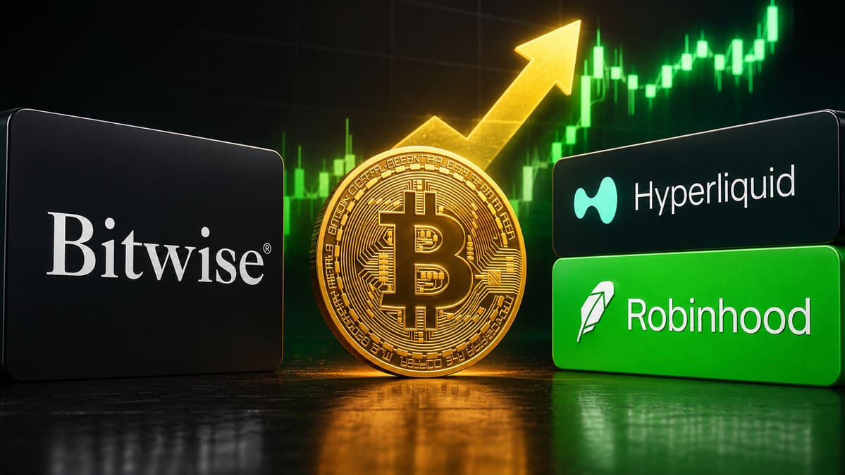 Bitwise says Hyperliquid and Robinhood ventures could power Bitcoinās next lift