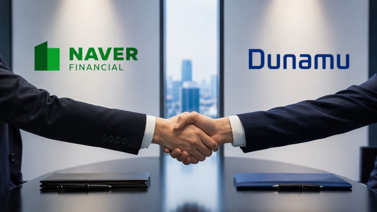 Naver Financial and Dunamu Push Stock Swap Deadline to Dec. 31 Amid Regulatory Shifts