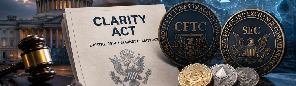 The Digital Asset Market Clarity Act aims to define a clear classification system for digital assets, distinguishing commodities from securities and dividing oversight between the CFTC and the SEC.