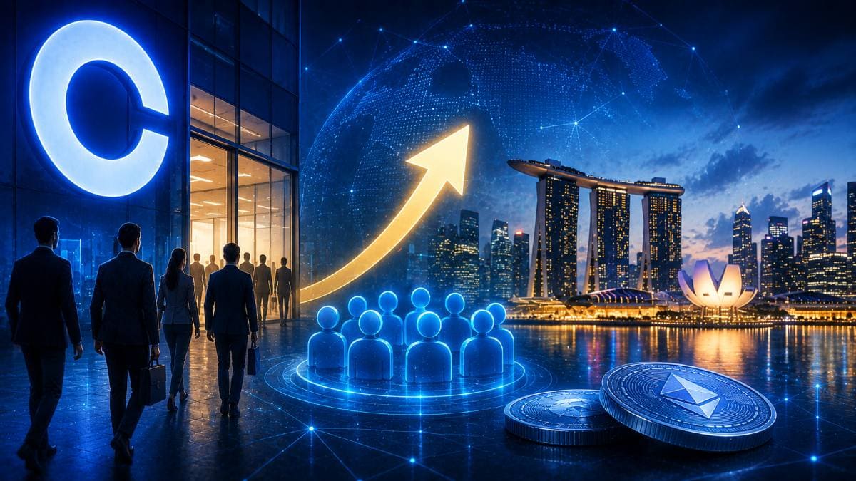 Coinbase plans 50 new hires in Singapore by late 2026, expanding engineering, client services and institutional sales.