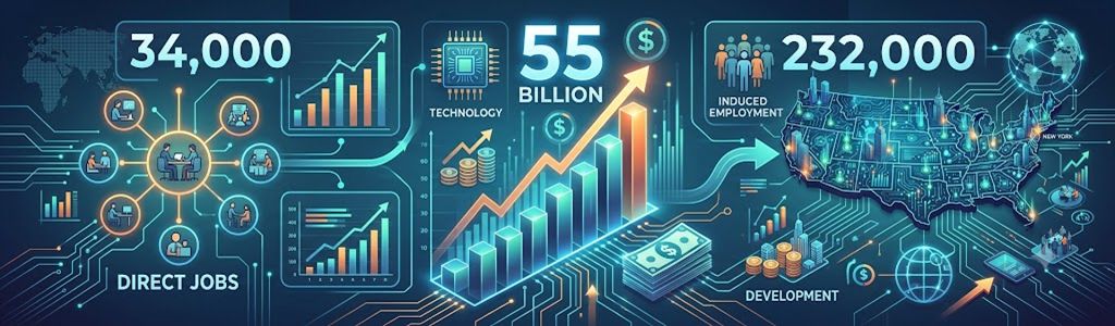 The crypto sector directly employs 34,000 people in the U.S. and supports 232,000 jobs through wider economic activity.