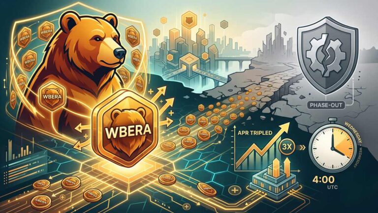 Berachain executes a hard fork to replace BGT emissions with WBERA rewards.