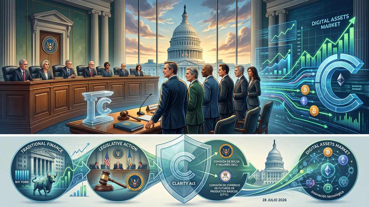 Wall Street, with firms such as BlackRock and Fidelity, has backed the CLARITY Act project.