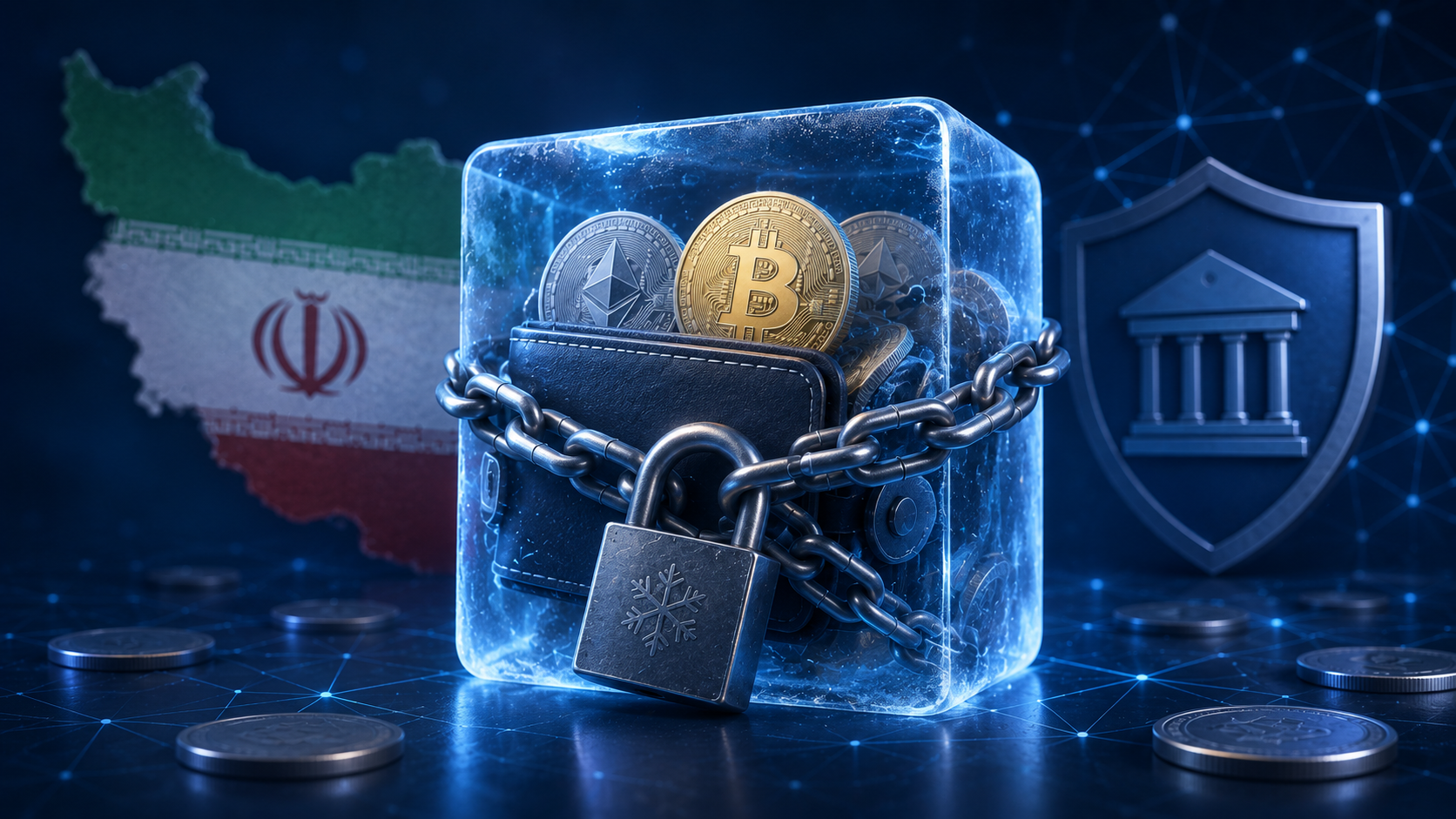 OFAC sanctions Iran-linked crypto wallets, freezing over $130M and making blockchain addresses direct sanctions targets.