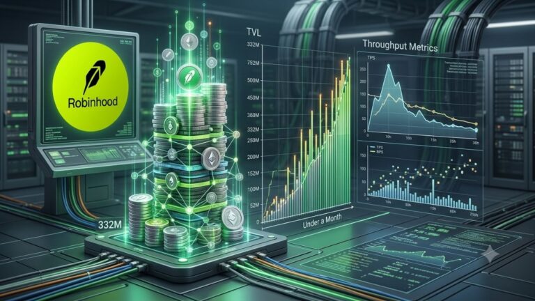 Robinhood Chain TVL Climbs to $332M in Under a Month Despite Throughput Metrics Cooling
