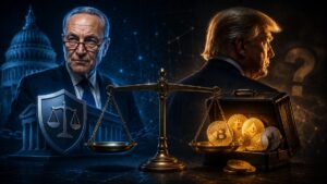 Schumer proposes an independent anti-corruption bureau as Trump family crypto proceeds and Clarity Act ethics disputes draw scrutiny.