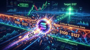 After surpassing $78 on June 30, Solana seeks to confirm a key technical breakout between $100 and $127