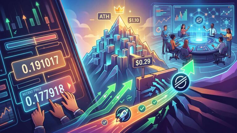 The Stellar token is trading around $0.1774 on the Coinbase exchange's daily chart.