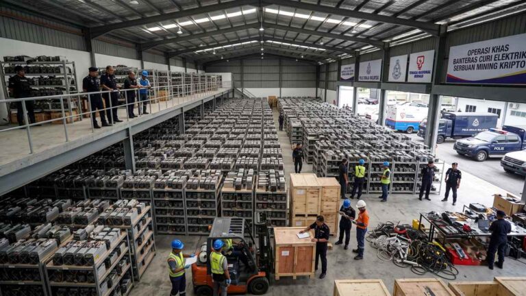 Malaysian authorities seized 75,578 crypto mining