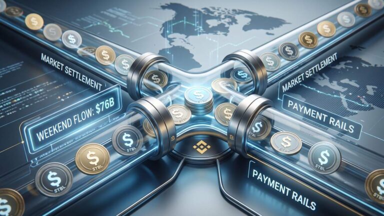 Binance Research reveals that stablecoins move an average of $76 billion per weekend