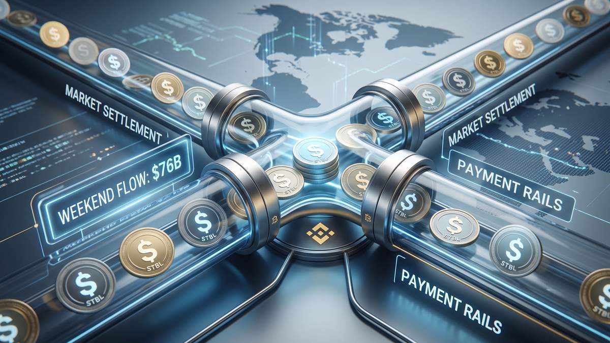 Binance Research reveals that stablecoins move an average of $76 billion per weekend
