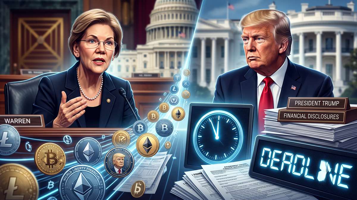 Senator Elizabeth Warren demanded that President Donald Trump disclose his cryptocurrency holdings