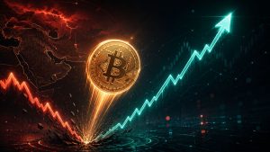 Bitcoin quickly rebounds toward $79K after falling below $77K as Middle East tensions rise, preserving a 24% August gain despite risk-off pressure.