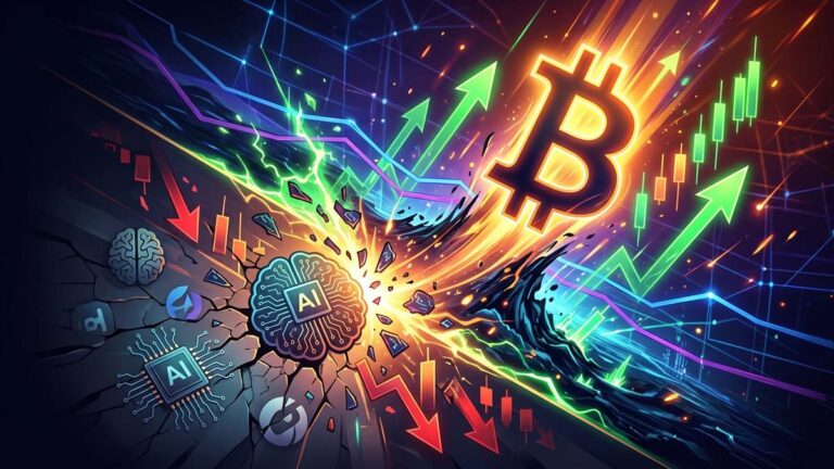 Bitcoin rises, AI falls