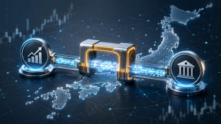 Japan plans blockchain settlement for stocks and government bonds, targeting real-time processing and tokenized central-bank money by the 2030s.