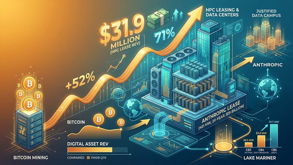 TeraWulf Expands Past Bitcoin as HPC Leasing Income Jumps 52% TeraWulf Expands Past Bitcoin as HPC Leasing Income Jumps 52%