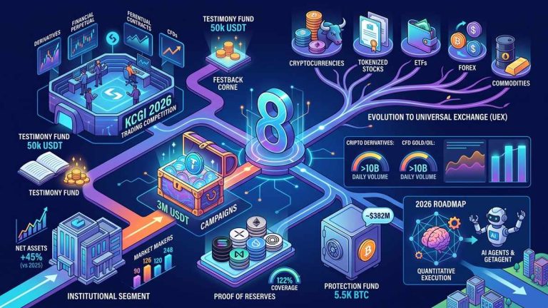 Bitget celebrates its eighth anniversary by launching the KCGI 2026 competition with a 3 million USDT prize pool.