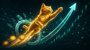 Cash Cat hits a fresh all-time high as Robinhood-linked meme tokens surge, but a sharp correction puts key support levels under pressure.